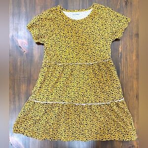 Animal print shirt sleeved t-shirt dress, 3 tiered.